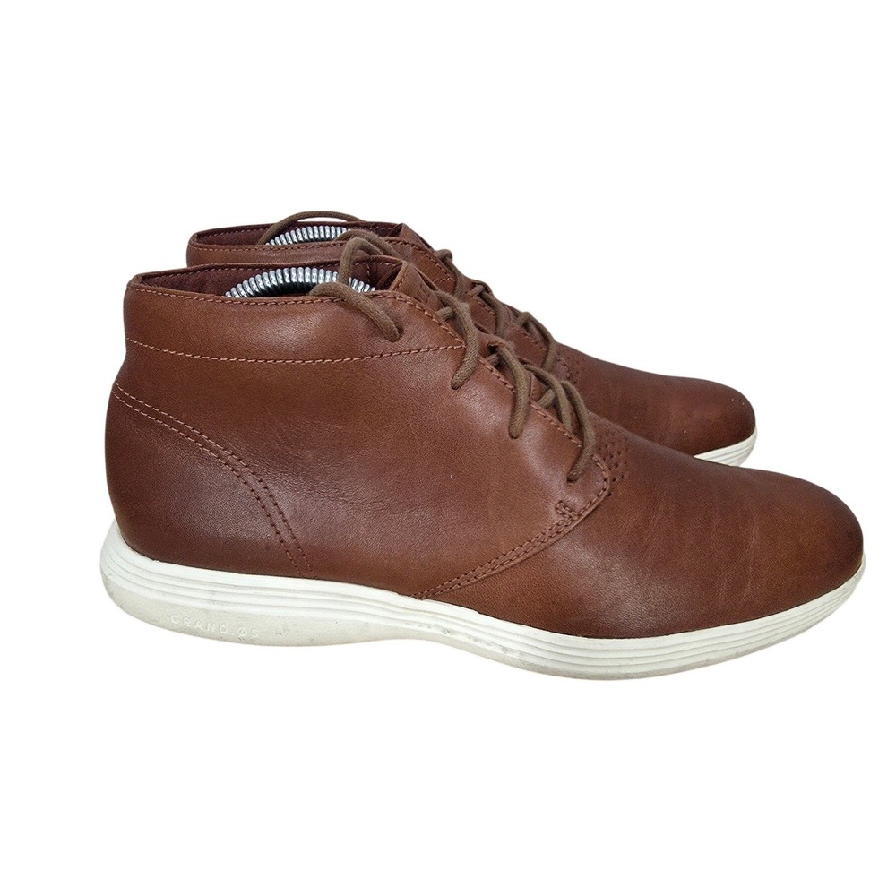 Cole Haan Grand Tour Chukka Boots Mens 8 Brown Leather Business Casual Sneakers